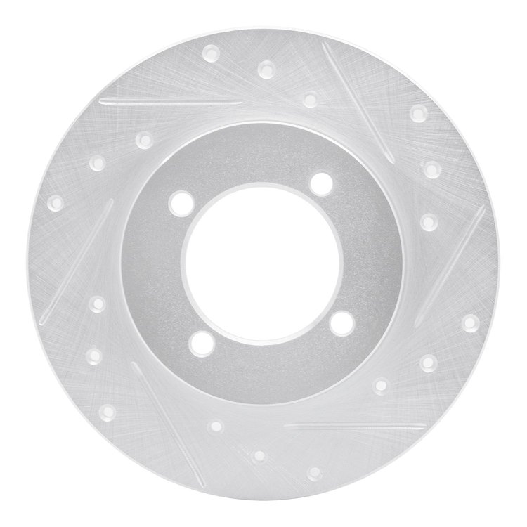 631-67006R Drilled/Slotted Brake Rotor [Silver], 1974-1975 Infiniti/Nissan, Position: Front Right