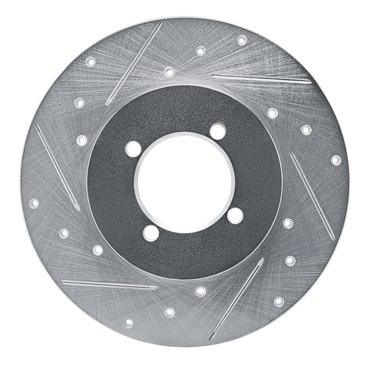 631-67007L Drilled/Slotted Brake Rotor [Silver], 1977-1980 Infiniti/Nissan, Position: Front Left