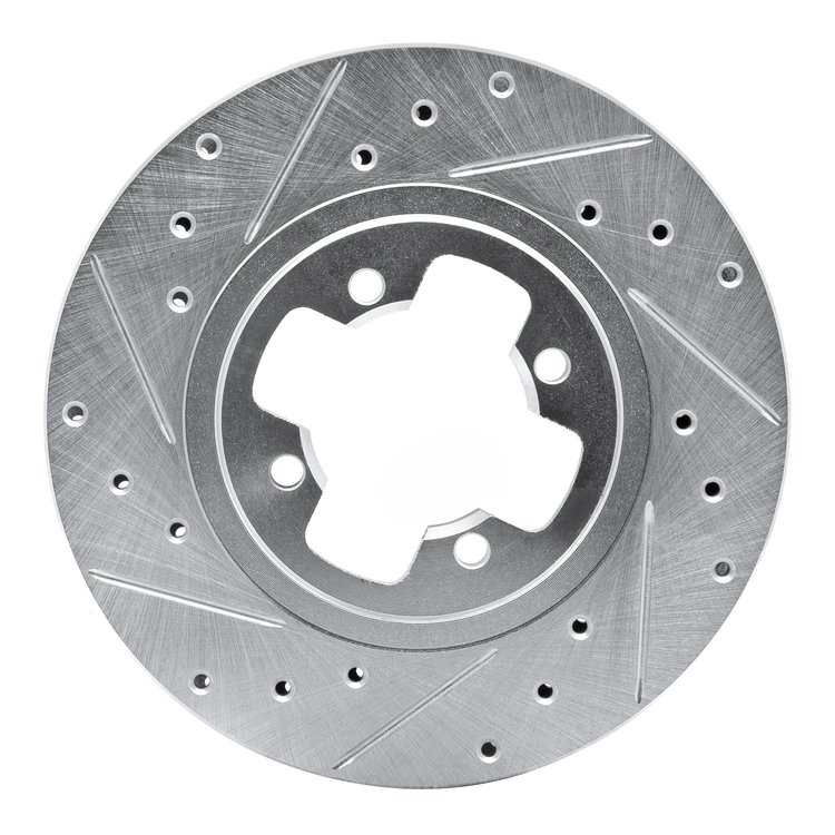 631-67008L Drilled/Slotted Brake Rotor [Silver], 1981-1988 Infiniti/Nissan, Position: Front Left