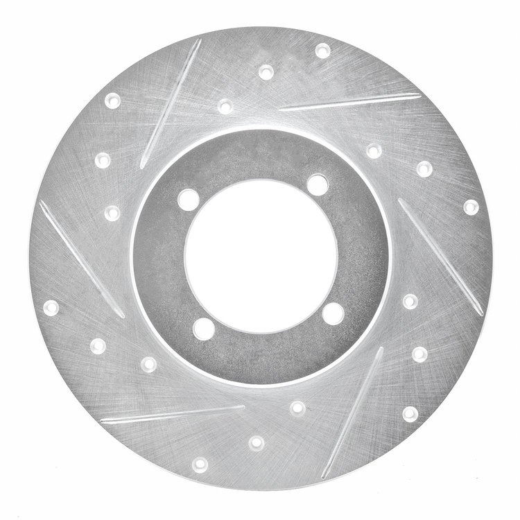 631-67009L Drilled/Slotted Brake Rotor [Silver], 1970-1973 Infiniti/Nissan, Position: Front Left