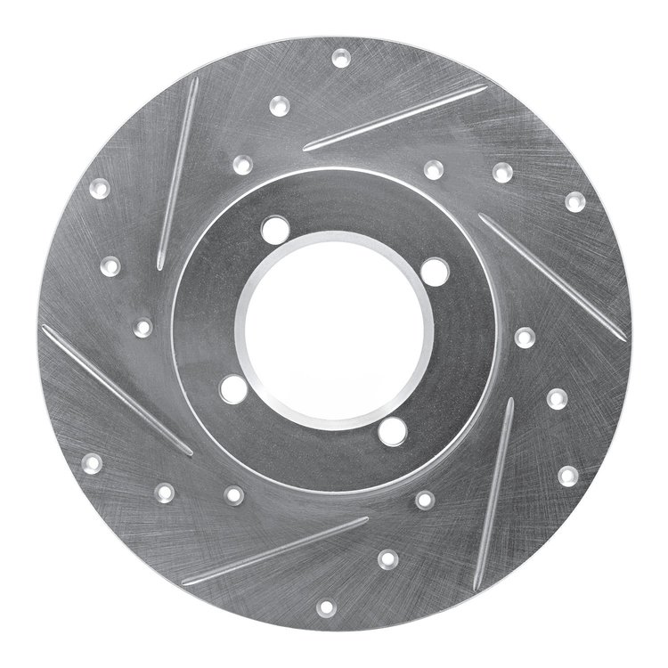 631-67011L Drilled/Slotted Brake Rotor [Silver], 1980-1983 Infiniti/Nissan, Position: Front Left