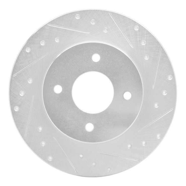 631-67015R Drilled/Slotted Brake Rotor [Silver], 1984-1985 Infiniti/Nissan, Position: Rear Right