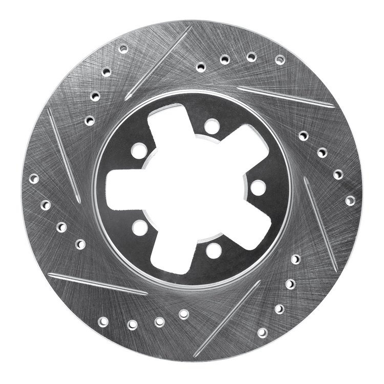 631-67017L Drilled/Slotted Brake Rotor [Silver], 1984-1989 Infiniti/Nissan, Position: Front Left