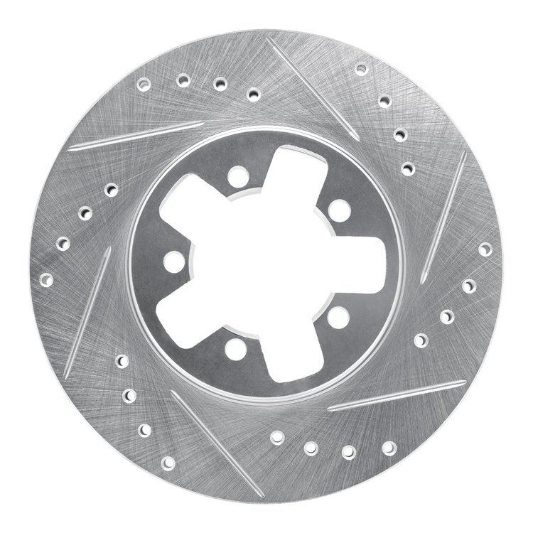 631-67017R Drilled/Slotted Brake Rotor [Silver], 1984-1989 Infiniti/Nissan, Position: Front Right
