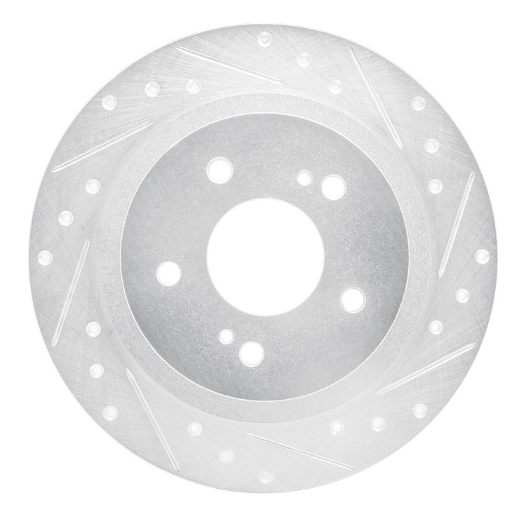 631-67018R Drilled/Slotted Brake Rotor [Silver], 1984-1988 Infiniti/Nissan, Position: Rear Right