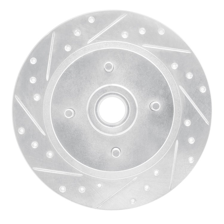 631-67019L Drilled/Slotted Brake Rotor [Silver], 1984-1987 Infiniti/Nissan, Position: Rear Left