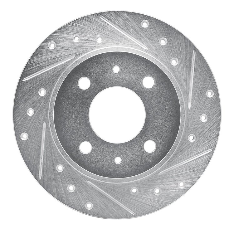 631-67020R Drilled/Slotted Brake Rotor [Silver], 1986-2006 Infiniti/Nissan, Position: Front Right