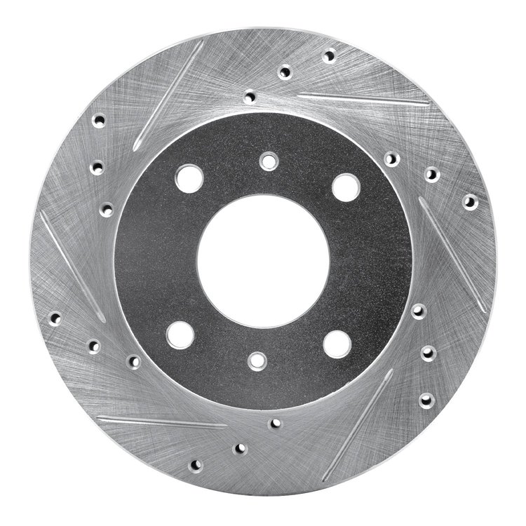 631-67022L Drilled/Slotted Brake Rotor [Silver], 1985-1989 Infiniti/Nissan, Position: Front Left