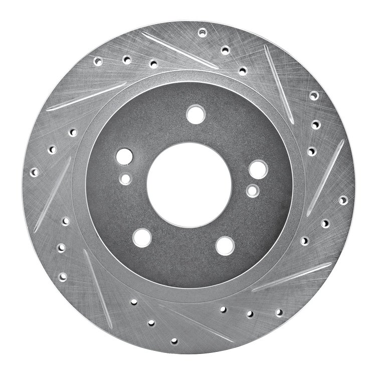 631-67026R Drilled/Slotted Brake Rotor [Silver], 1987-1989 Infiniti/Nissan, Position: Rear Right