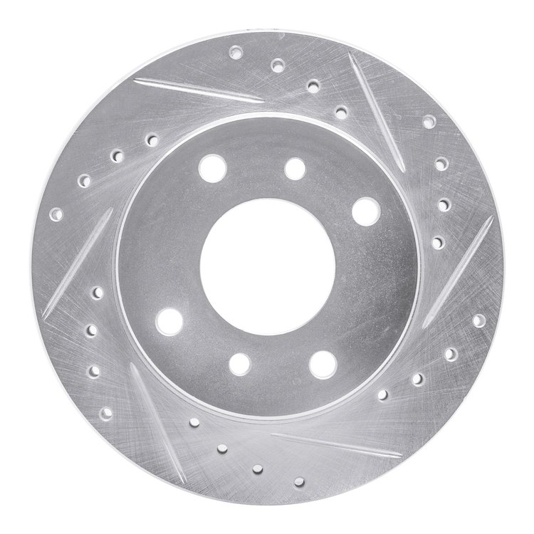 631-67027R Drilled/Slotted Brake Rotor [Silver], 1989-1996 Infiniti/Nissan, Position: Front Right