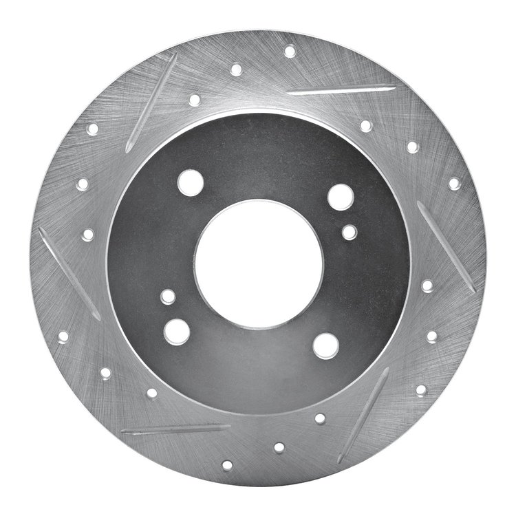 631-67029L Drilled/Slotted Brake Rotor [Silver], 1989-1998 Infiniti/Nissan, Position: Rear Left