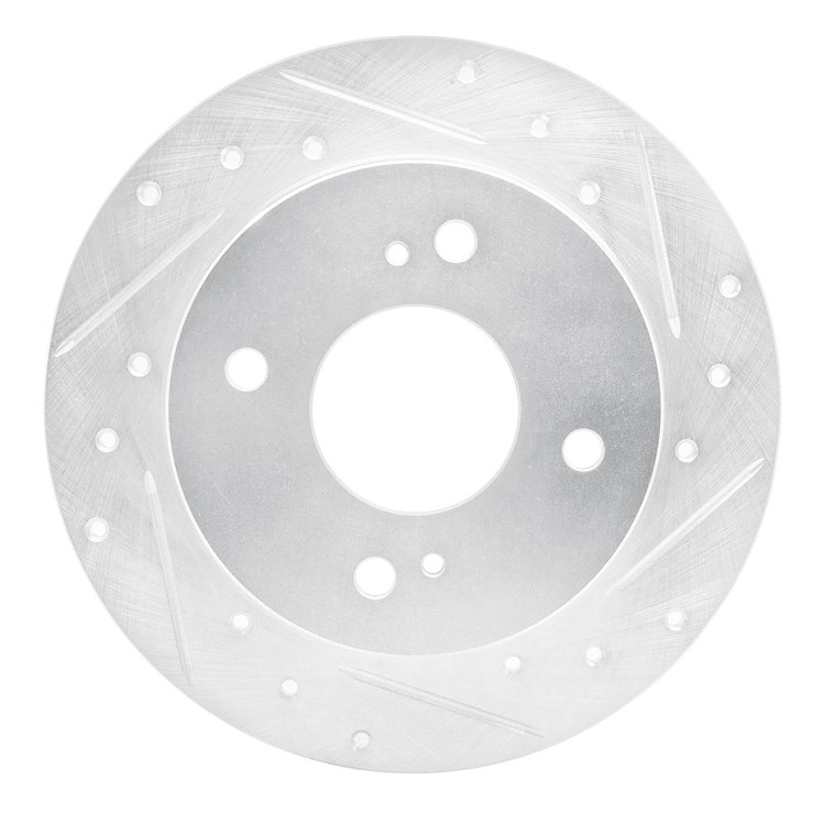 631-67029R Drilled/Slotted Brake Rotor [Silver], 1989-1998 Infiniti/Nissan, Position: Rear Right