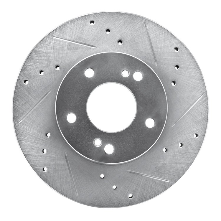 631-67030R Drilled/Slotted Brake Rotor [Silver], 1989-1999 Infiniti/Nissan, Position: Front Right