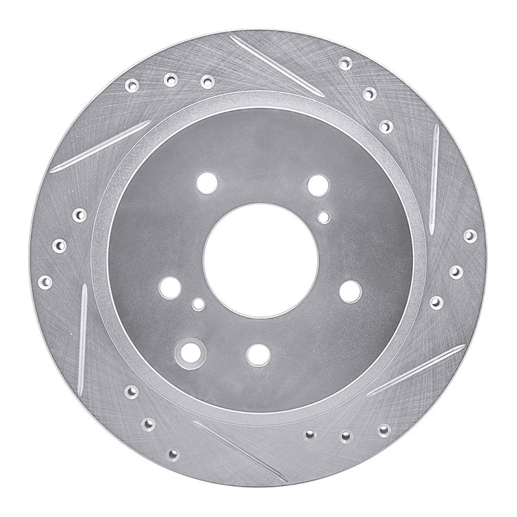631-67034R Drilled/Slotted Brake Rotor [Silver], 1989-1996 Infiniti/Nissan, Position: Rear Right