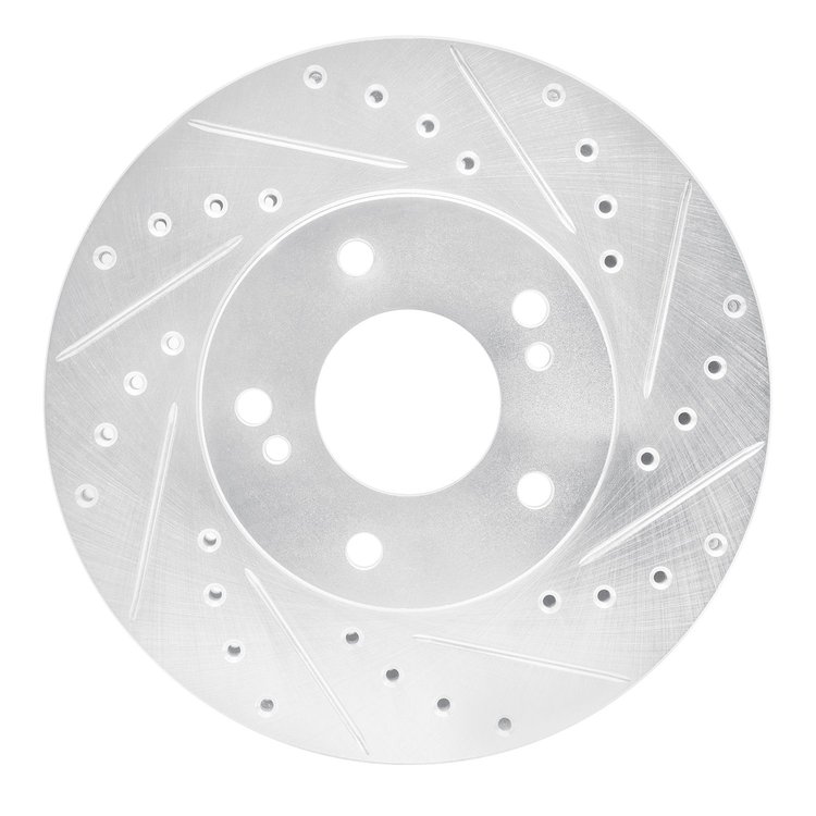631-67035R Drilled/Slotted Brake Rotor [Silver], 1989-1996 Infiniti/Nissan, Position: Front Right