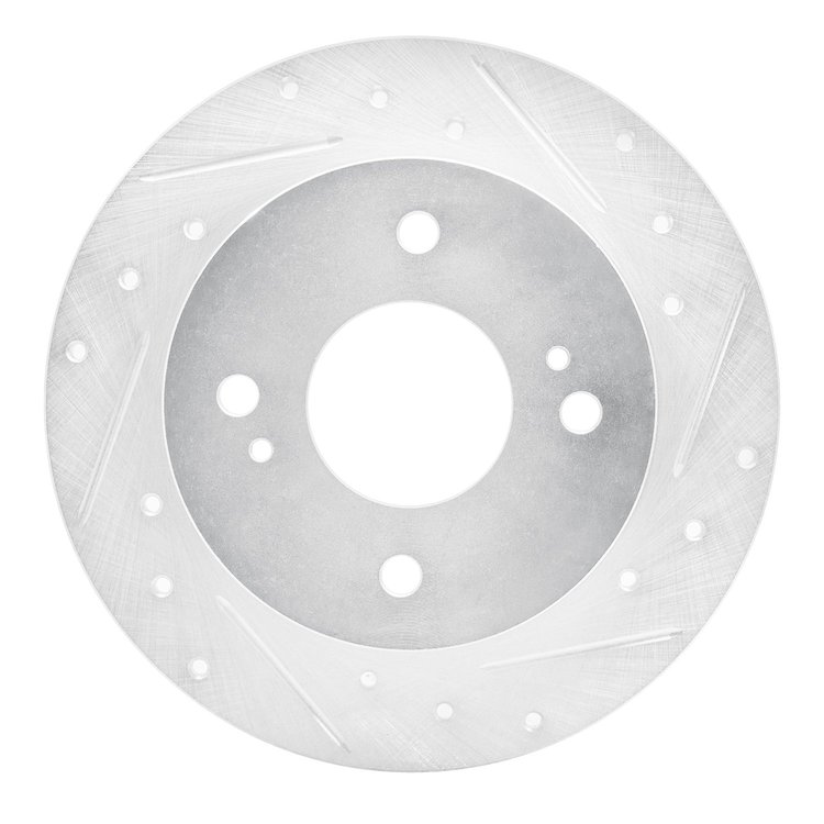 631-67036R Drilled/Slotted Brake Rotor [Silver], 1990-2006 Infiniti/Nissan, Position: Rear Right