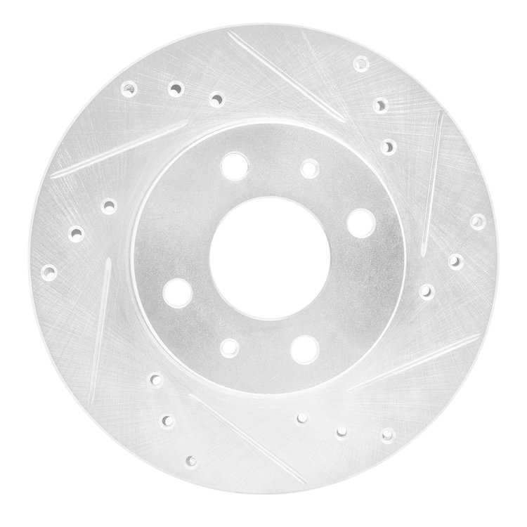 631-67037R Drilled/Slotted Brake Rotor [Silver], 1988-2006 Infiniti/Nissan, Position: Front Right