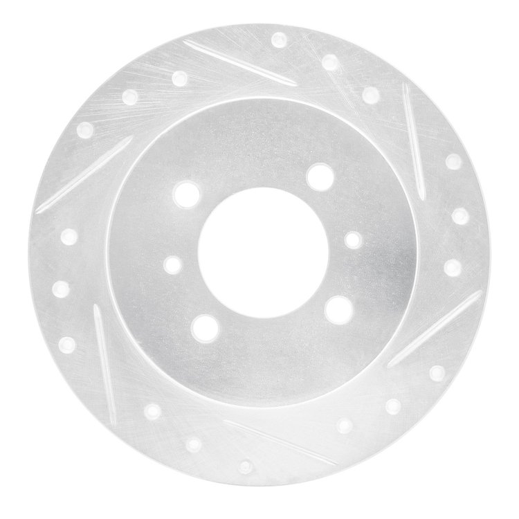 631-67038R Drilled/Slotted Brake Rotor [Silver], 1991-1994 Infiniti/Nissan, Position: Rear Right