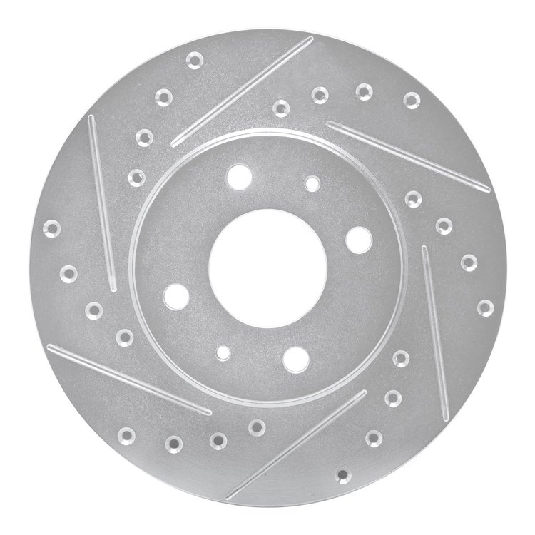 631-67041L Drilled/Slotted Brake Rotor [Silver], 1991-1994 Infiniti/Nissan, Position: Front Left