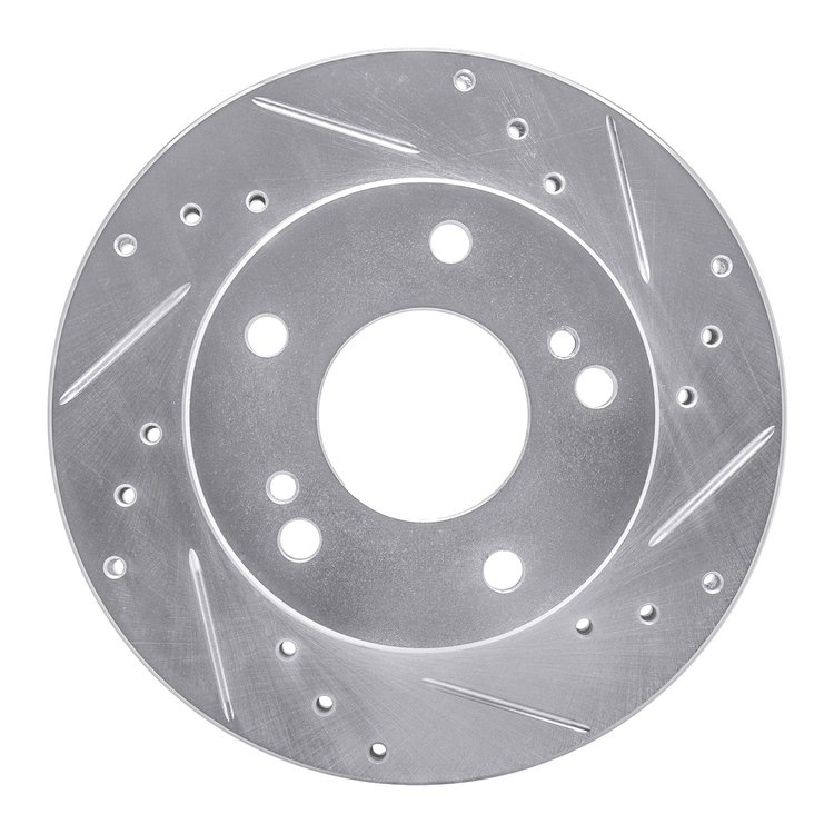 631-67042R Drilled/Slotted Brake Rotor [Silver], 1994-1996 Infiniti/Nissan, Position: Front Right