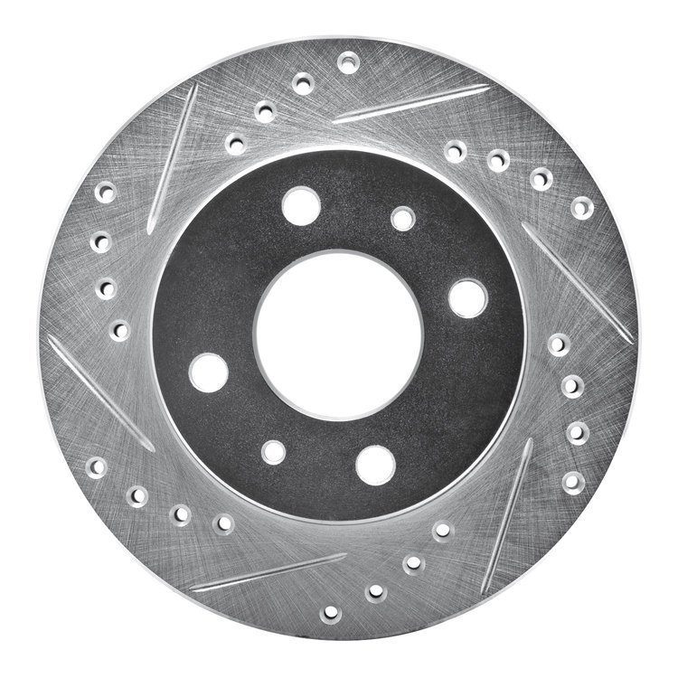 631-67044L Drilled/Slotted Brake Rotor [Silver], 1995-2000 Infiniti/Nissan, Position: Front Left