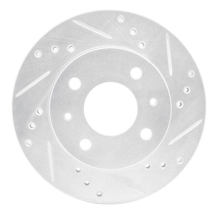 631-67044R Drilled/Slotted Brake Rotor [Silver], 1995-2000 Infiniti/Nissan, Position: Front Right
