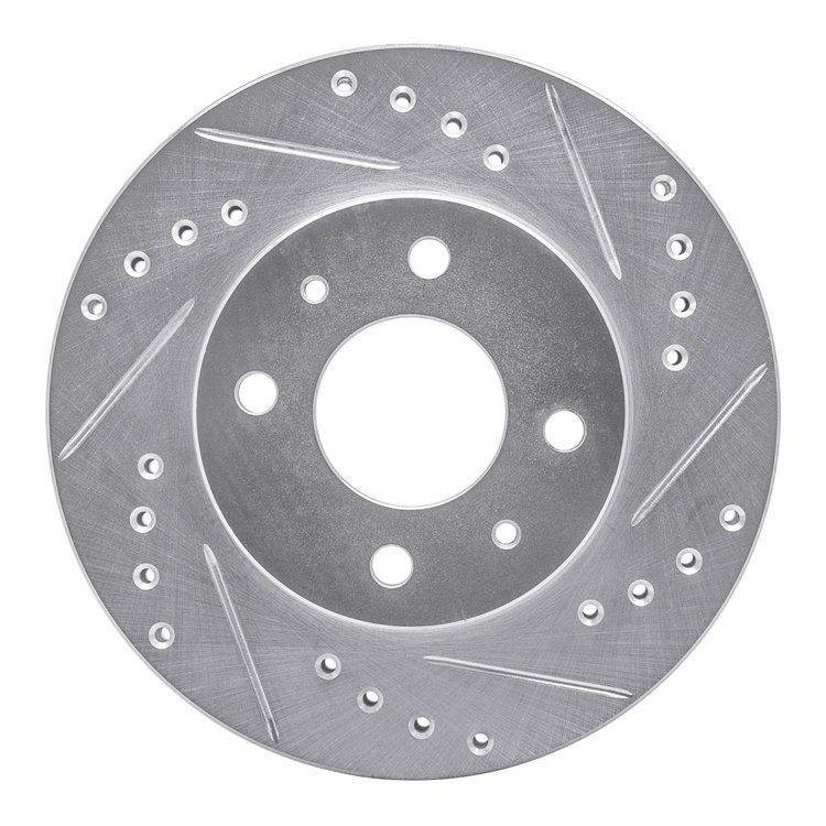 631-67045R Drilled/Slotted Brake Rotor [Silver], 1995-2000 Infiniti/Nissan, Position: Front Right