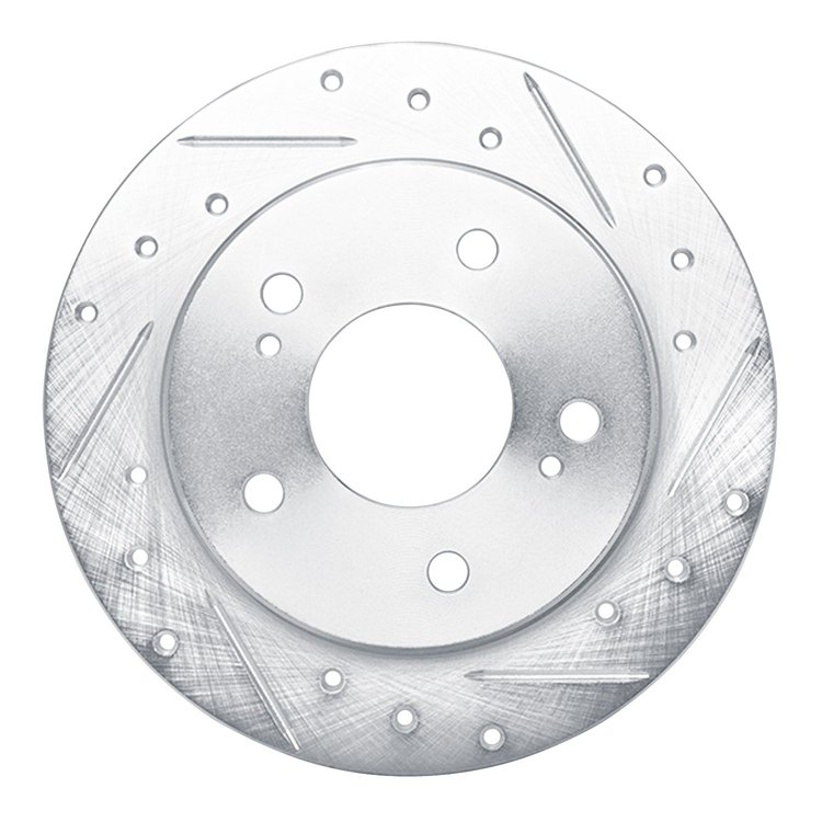 631-67046R Drilled/Slotted Brake Rotor [Silver], 1994-1998 Infiniti/Nissan, Position: Rear Right
