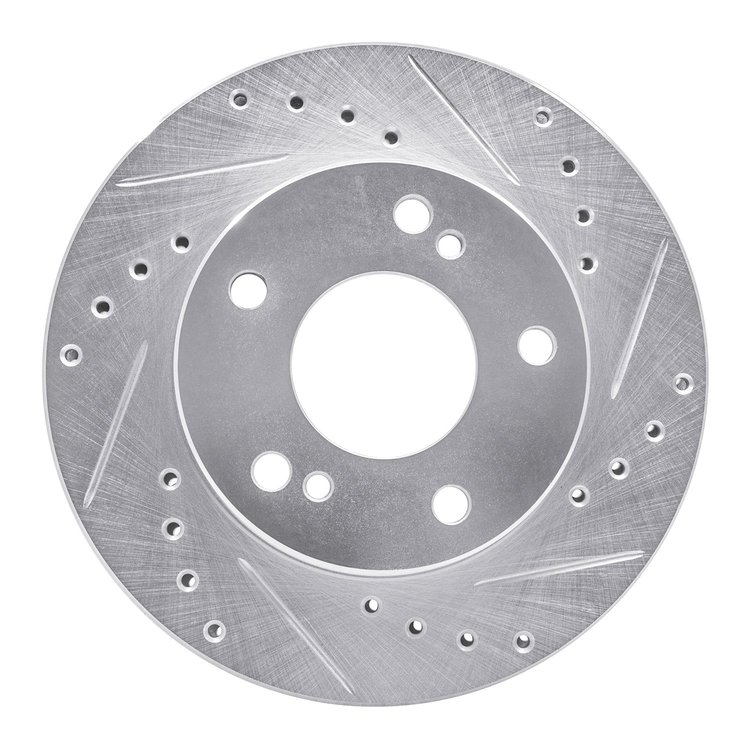 631-67047R Drilled/Slotted Brake Rotor [Silver], 1996-1998 Infiniti/Nissan, Position: Front Right