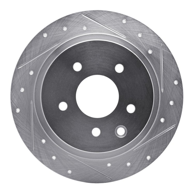 631-67050R Drilled/Slotted Brake Rotor [Silver], Fits Select Multiple Makes/Models, Position: Rear Right