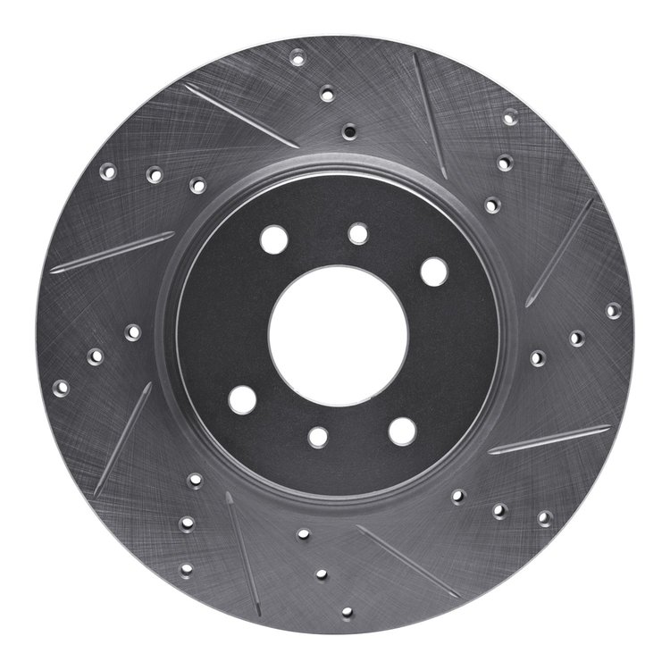 631-67054R Drilled/Slotted Brake Rotor [Silver], 2004-2006 Infiniti/Nissan, Position: Front Right