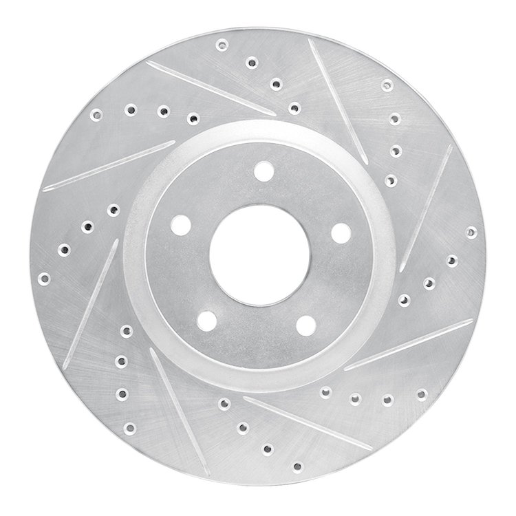 631-67059R Drilled/Slotted Brake Rotor [Silver], 2007-2017 Multiple Makes/Models, Position: Front Right