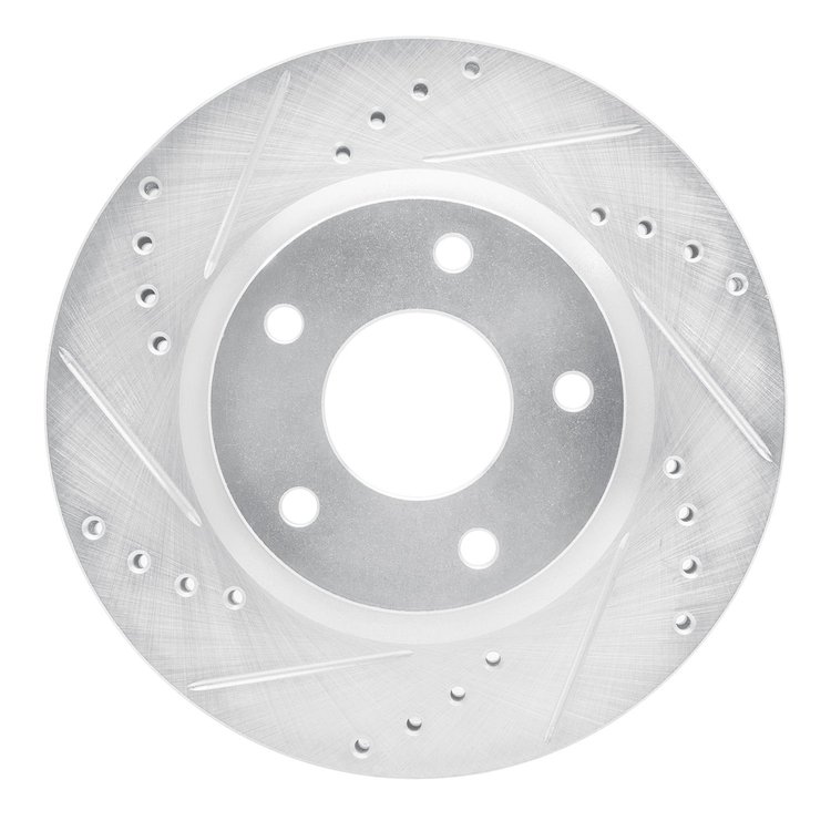 631-67064L Drilled/Slotted Brake Rotor [Silver], 2013-2019 Infiniti/Nissan, Position: Front Left