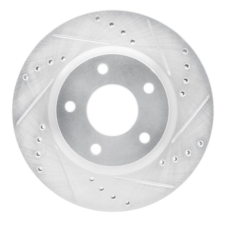 631-67064R Drilled/Slotted Brake Rotor [Silver], 2013-2019 Infiniti/Nissan, Position: Front Right