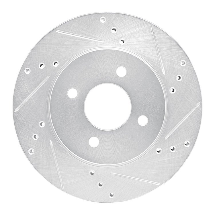 631-67065R Drilled/Slotted Brake Rotor [Silver], 2011-2019 Infiniti/Nissan, Position: Front Right
