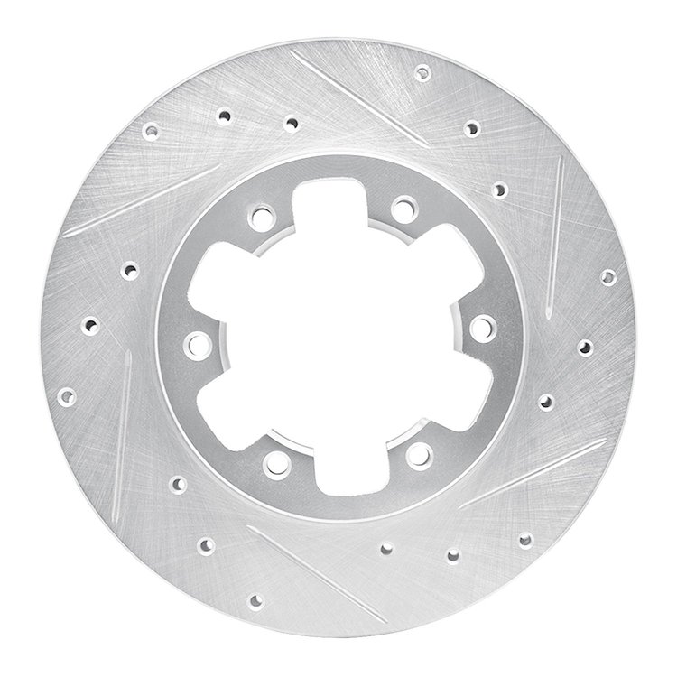 631-67078R Drilled/Slotted Brake Rotor [Silver], 1983-1985 Infiniti/Nissan, Position: Front Right