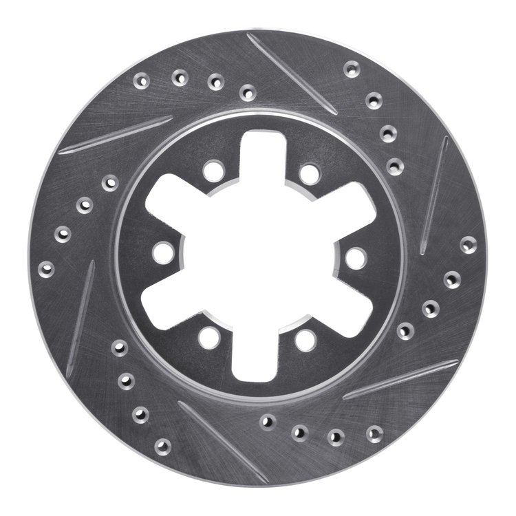 631-67081R Drilled/Slotted Brake Rotor [Silver], 1985-1997 Infiniti/Nissan, Position: Front Right