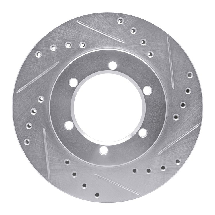 631-67085R Drilled/Slotted Brake Rotor [Silver], 1998-2015 Infiniti/Nissan, Position: Front Right