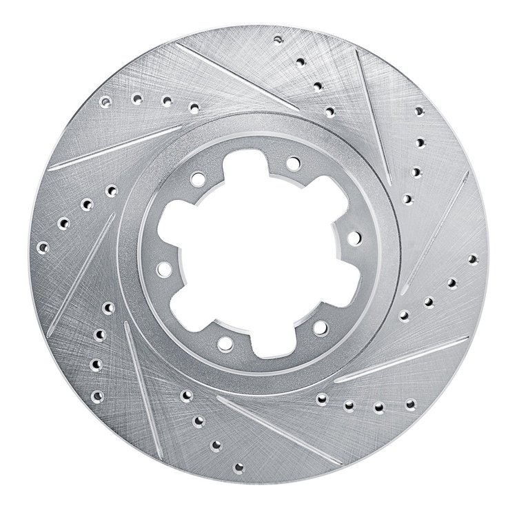 631-67086R Drilled/Slotted Brake Rotor [Silver], 1998-2004 Infiniti/Nissan, Position: Front Right