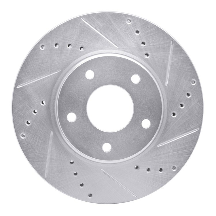 631-67087R Drilled/Slotted Brake Rotor [Silver], 2002-2017 Infiniti/Nissan, Position: Front Right