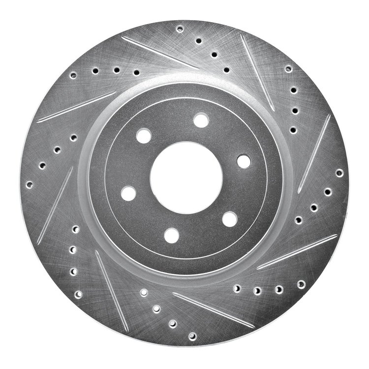 631-67099R Drilled/Slotted Brake Rotor [Silver], 2008-2011 Infiniti/Nissan, Position: Front Right