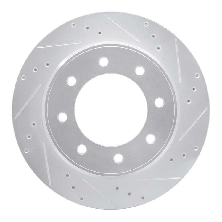 631-67101R Drilled/Slotted Brake Rotor [Silver], 2012-2021 Infiniti/Nissan, Position: Rr Right,Rear Right