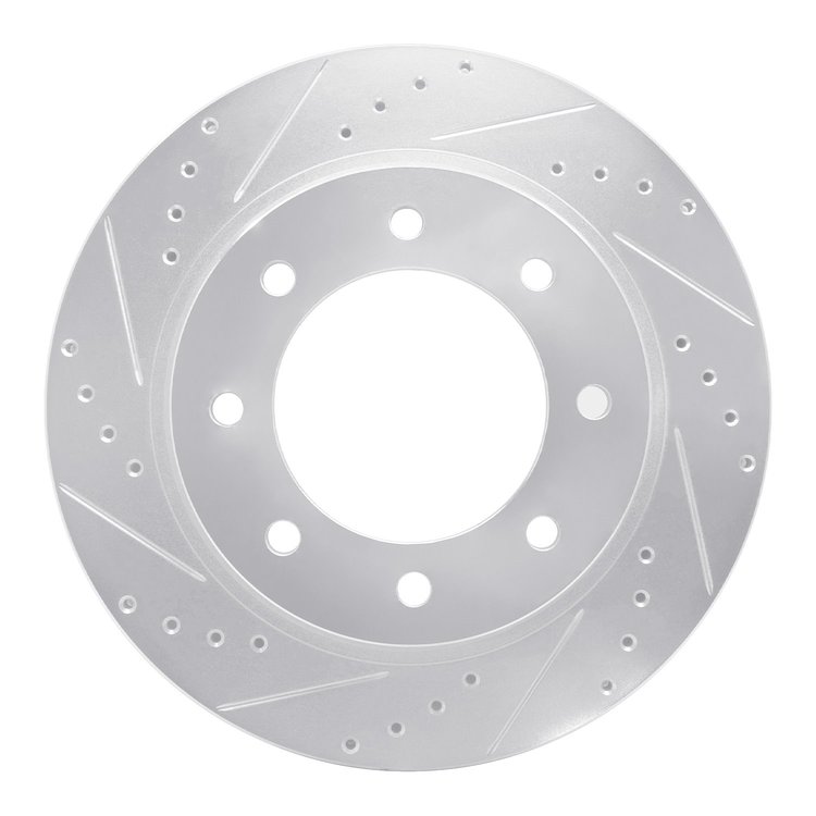 631-67102L Drilled/Slotted Brake Rotor [Silver], 2012-2021 Infiniti/Nissan, Position: Front Left,Fr Left