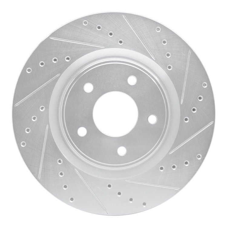 631-67104R Drilled/Slotted Brake Rotor [Silver], 2014-2019 Infiniti/Nissan, Position: Front Right