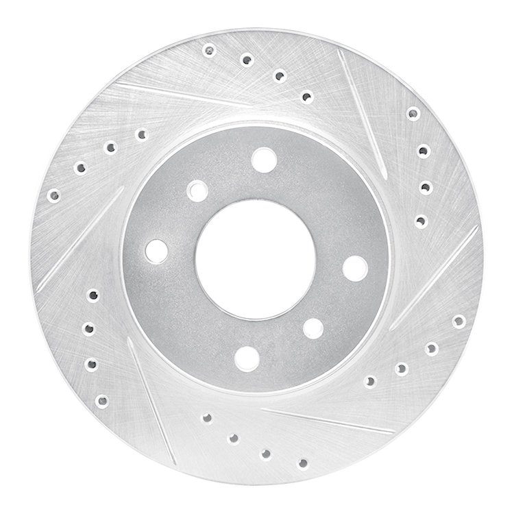 631-68000R Drilled/Slotted Brake Rotor [Silver], 1990-1992 Infiniti/Nissan, Position: Front Right