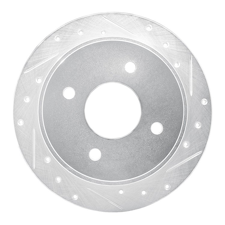 631-68001R Drilled/Slotted Brake Rotor [Silver], 1990-1992 Infiniti/Nissan, Position: Rear Right