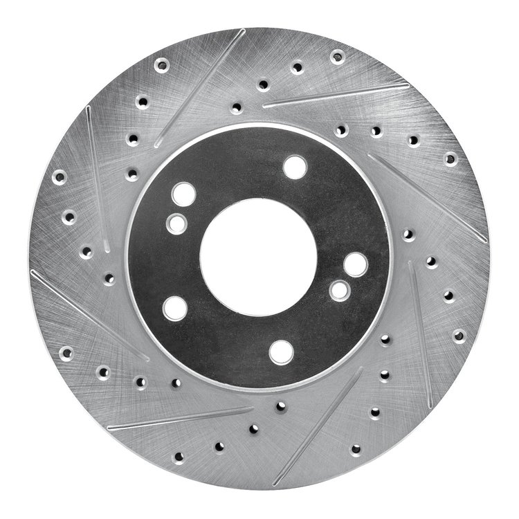 631-68002L Drilled/Slotted Brake Rotor [Silver], 1990-1997 Infiniti/Nissan, Position: Front Left
