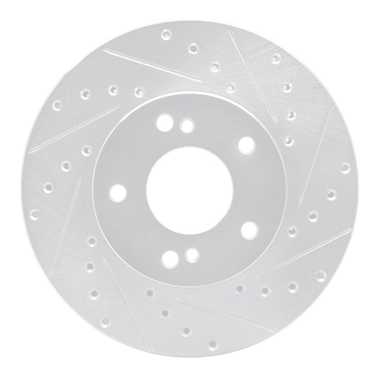 631-68002R Drilled/Slotted Brake Rotor [Silver], 1990-1997 Infiniti/Nissan, Position: Front Right