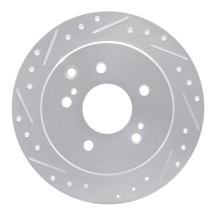 631-68003L Drilled/Slotted Brake Rotor [Silver], 1990-1996 Infiniti/Nissan, Position: Rear Left