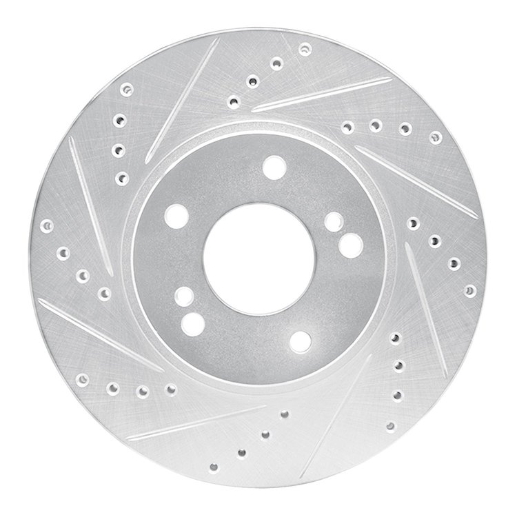 631-68005L Drilled/Slotted Brake Rotor [Silver], 1997-2001 Infiniti/Nissan, Position: Front Left